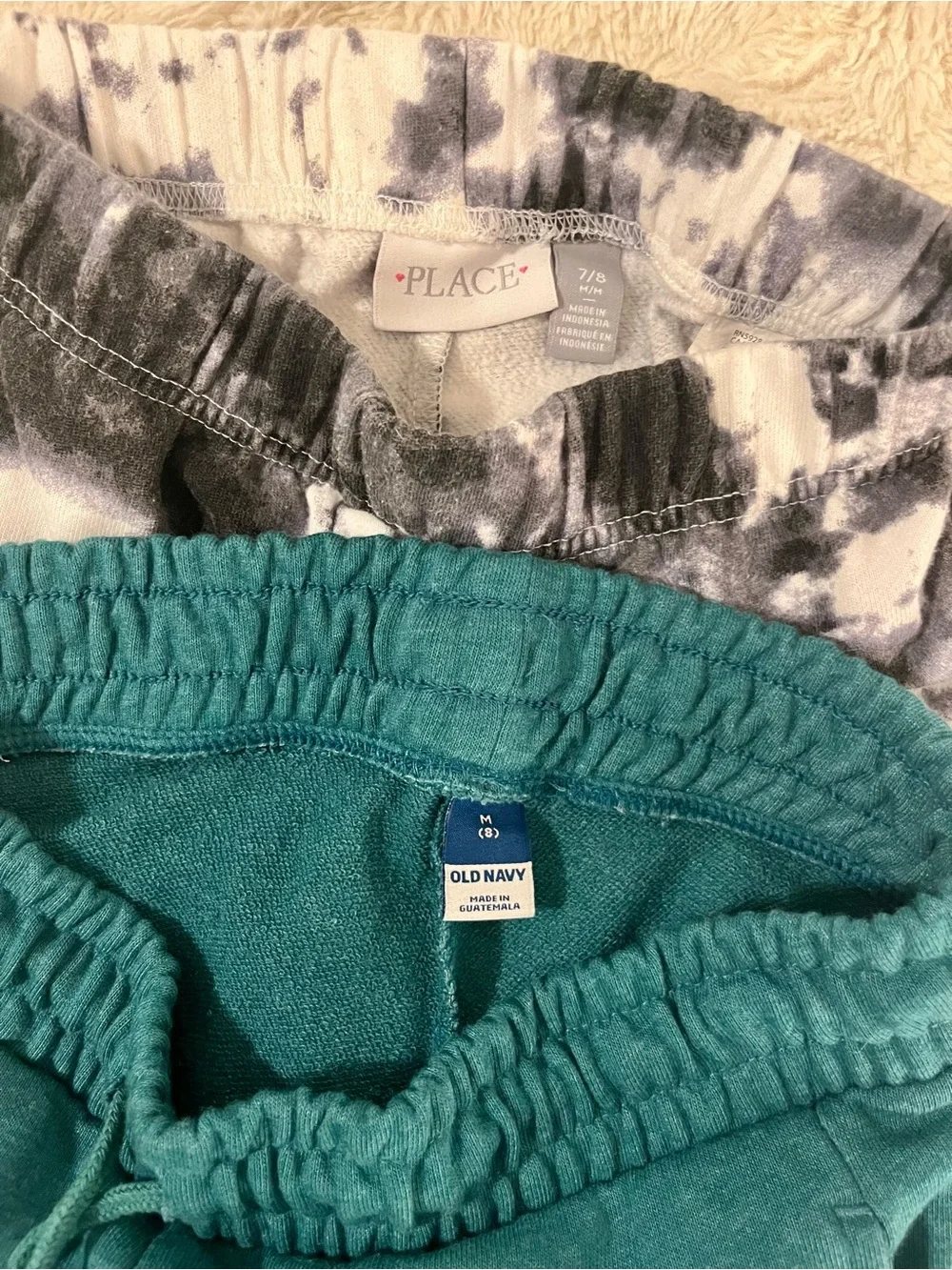 Pair of Old Navy & The Children's Place Joggers Girls’ Size 8 & 7/8